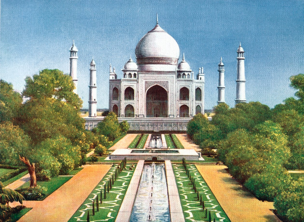 De Taj Mahal, Agra, India, begin 20e eeuw door Unbekannt