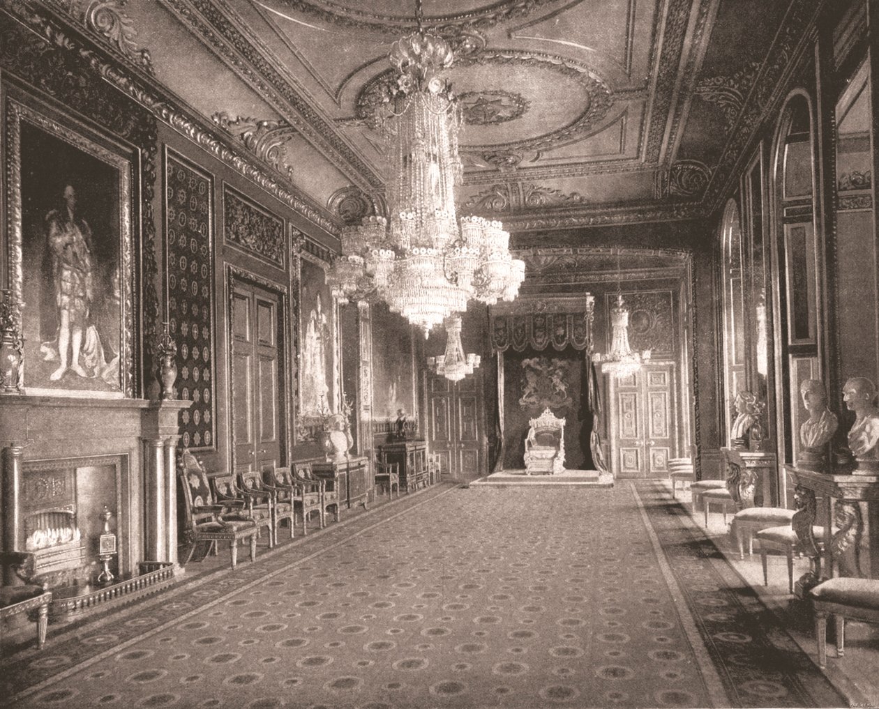 De troonzaal, Windsor Castle, Berkshire, 1894 door Unbekannt