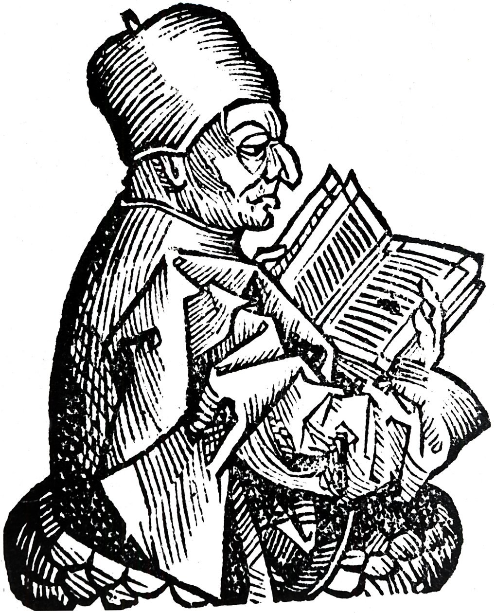 De Eerbiedwaardige Beda c673-735, Angelsaksische theoloog, geleerde en historicus door Unbekannt