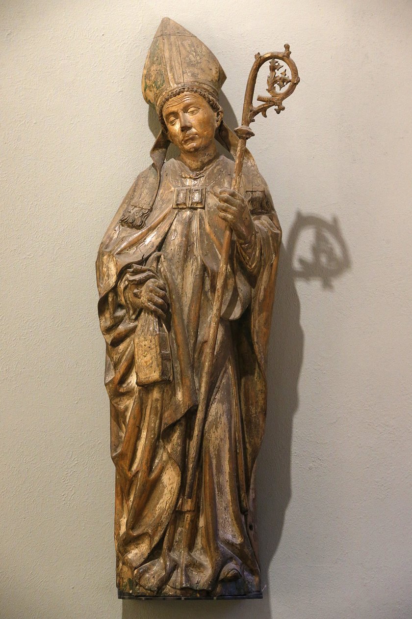 Het Victoria en Albert Museum. Bisschop heilige. Duitsland. Ongeveer 1470-80. Linde met sporen van verf. Verenigd Koninkrijk door Unbekannt