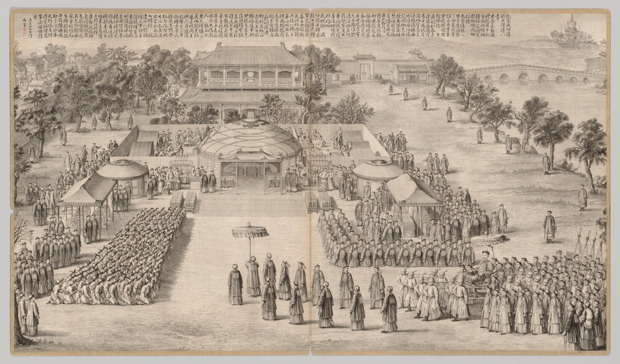 Het Overwinningsbanket: uit Gevechtsscènes van het Neerslaan van Opstanden door Unbekannt