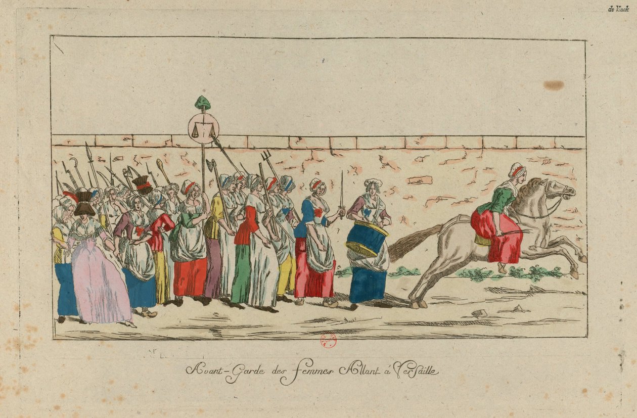 De Mars van de Vrouwen naar Versailles, 5 oktober 1789, 1789 door Unbekannt