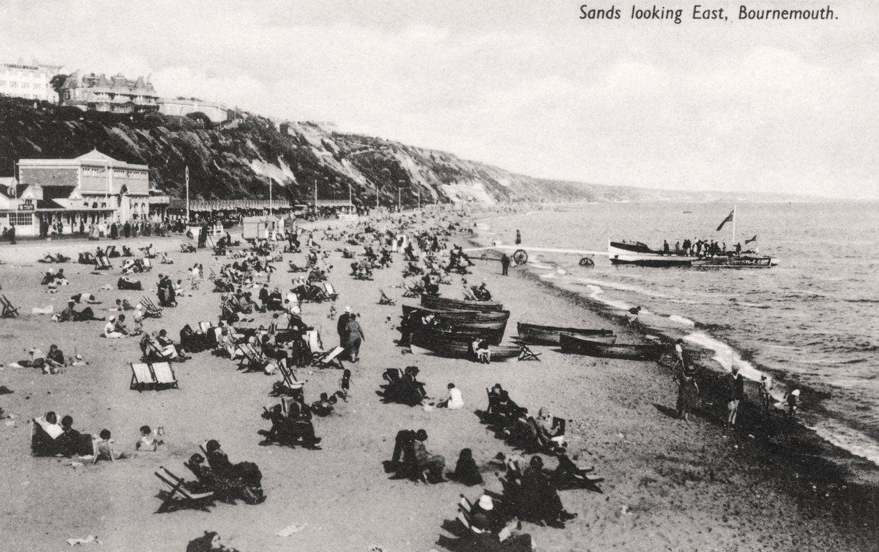 Het strand van Bournemouth, Dorset, ca. 1920s door Unbekannt
