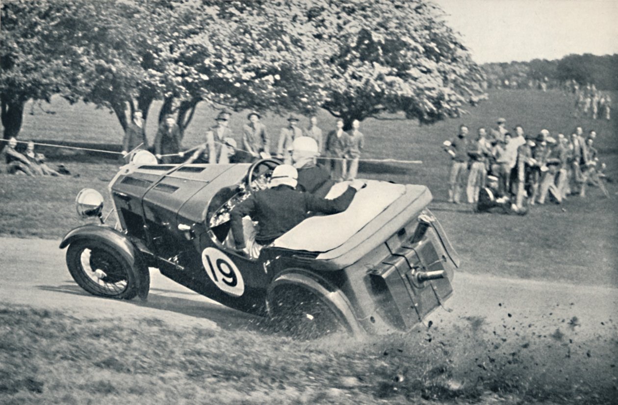 Het begin van een valpartij in Donington Park, 1937 door Unbekannt