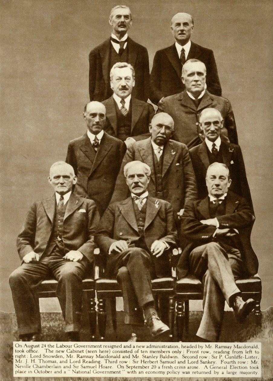 Het kabinet van Ramsay MacDonald, 1931, 1935 door Unbekannt