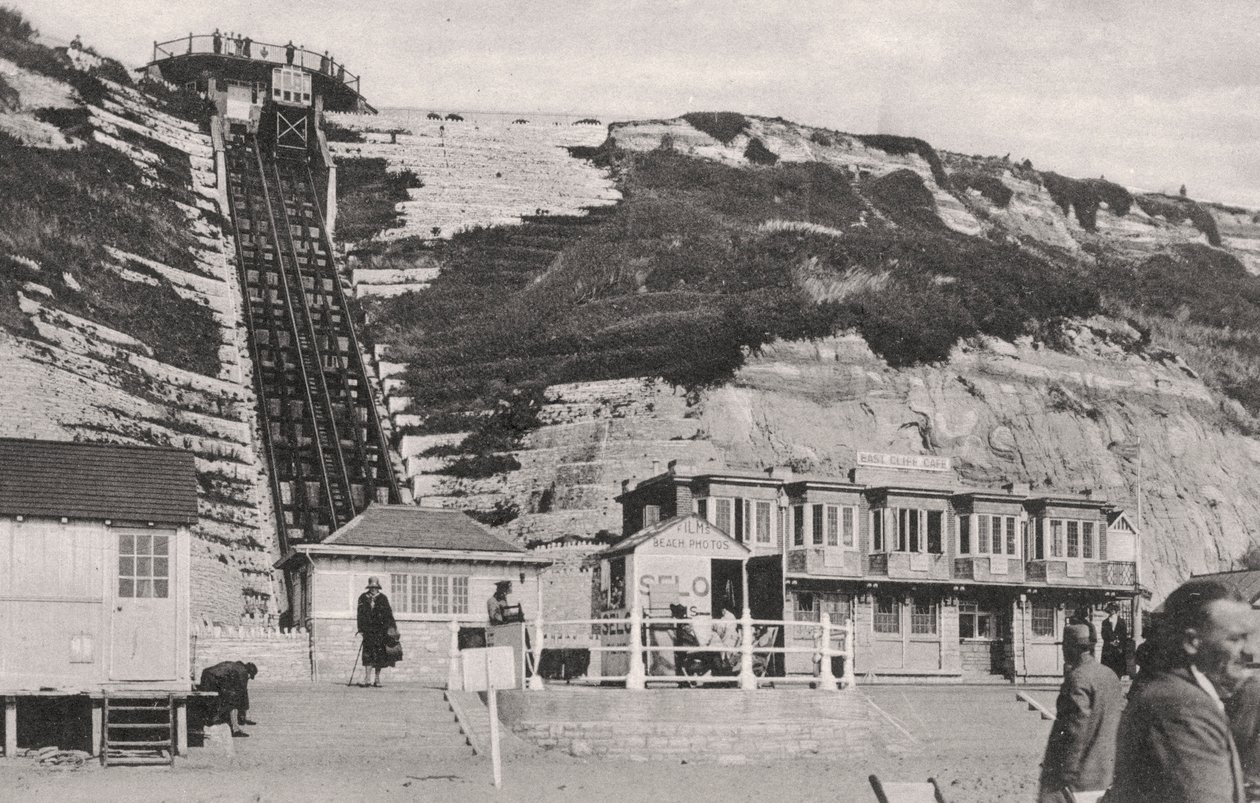 De kliflift in Bournemouth, Dorset, begin 20e eeuw door Unbekannt
