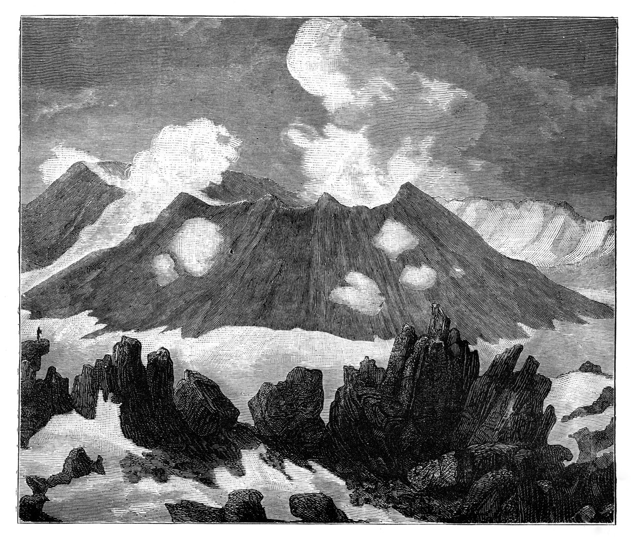 De krater van de vulkaan Hekla, IJsland door Unbekannt