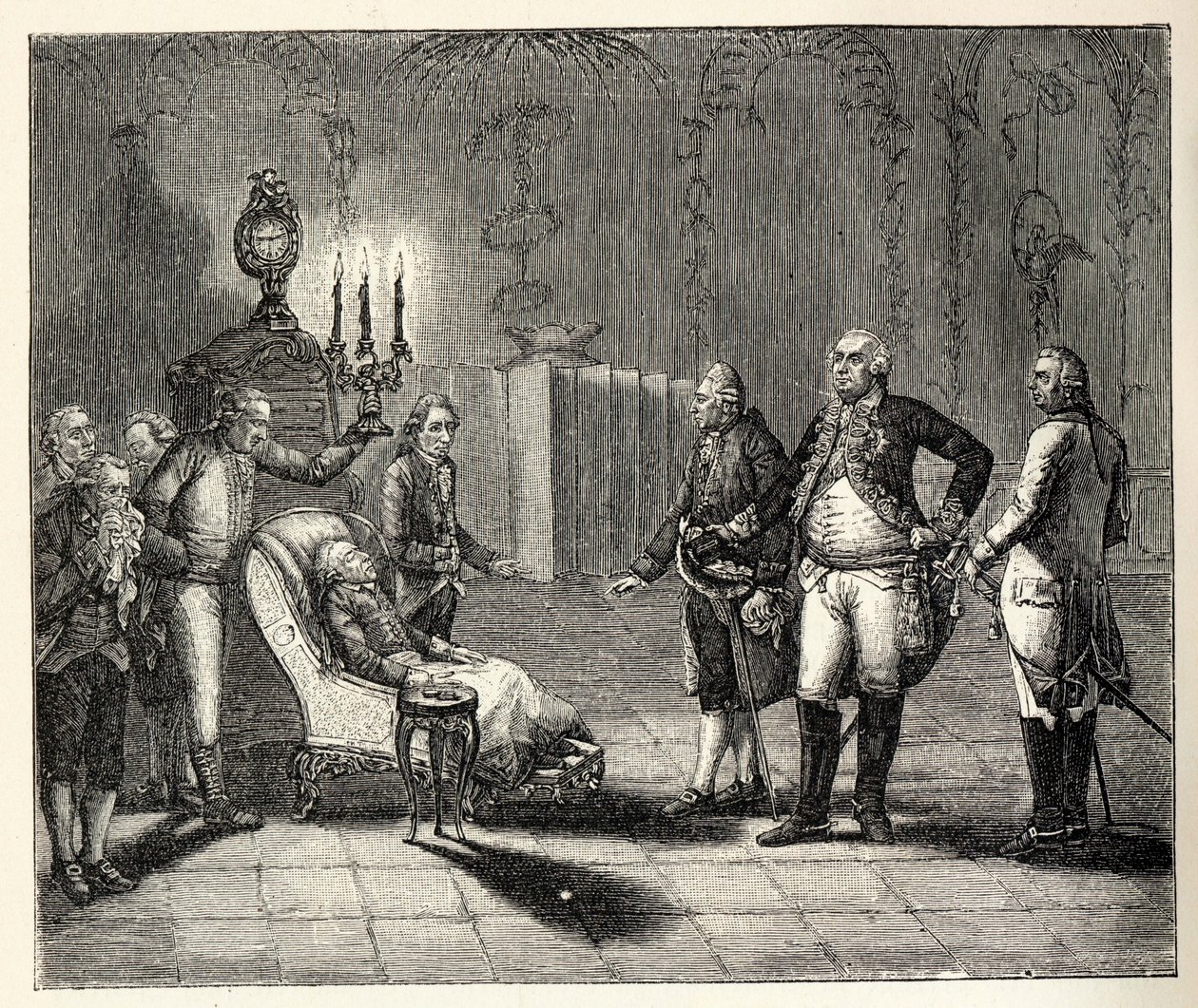 De dood van Frederik II op 17 augustus 1786 door Unbekannt