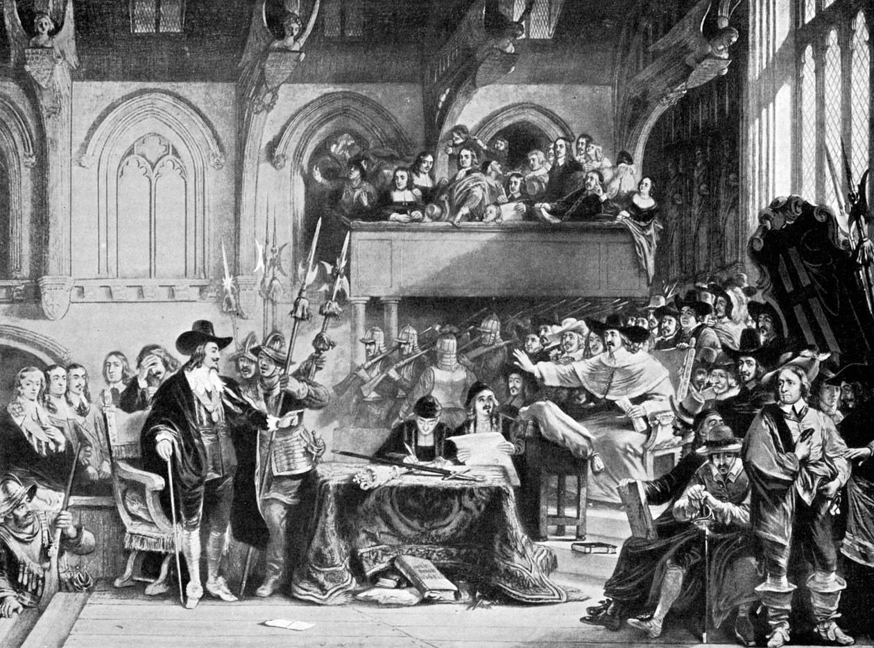 Het beroemde proces van Karel I in Westminster Hall door Unbekannt