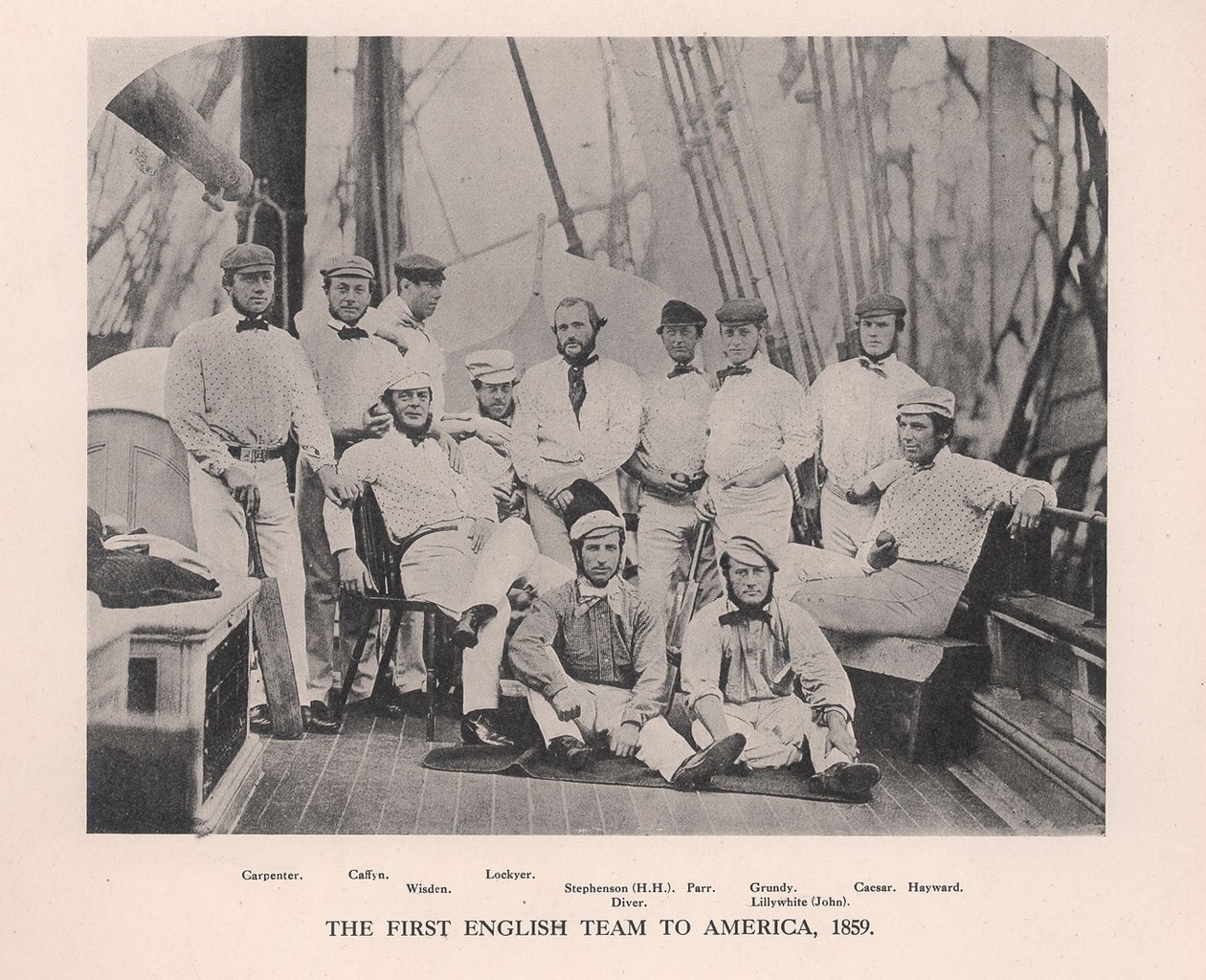 Het eerste Engelse cricketteam dat Amerika bezocht, 1859, 1912 door Unbekannt