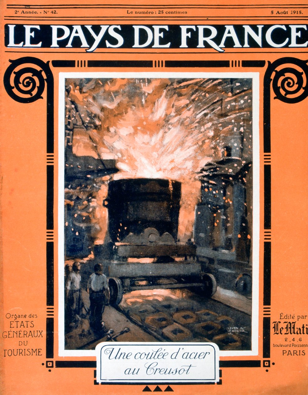 De voorkant van Le Pays de France, 5 augustus 1915 door Unbekannt