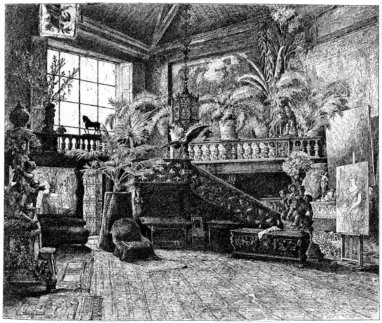 De grotere studio van Hans Makart, Wenen, Oostenrijk, c1880-1882 door Unbekannt