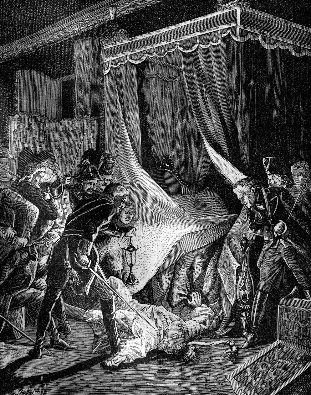 De moord op tsaar Paul I van Rusland, maart 1801, 1882-1884 door Unbekannt
