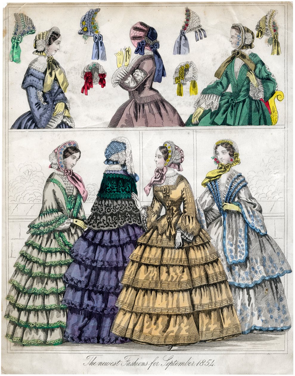 De nieuwste mode voor september, 1854 door Unbekannt