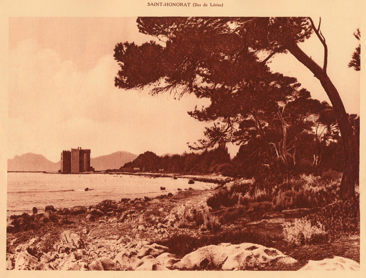 Het oude klooster, Saint-Honorat door Unbekannt