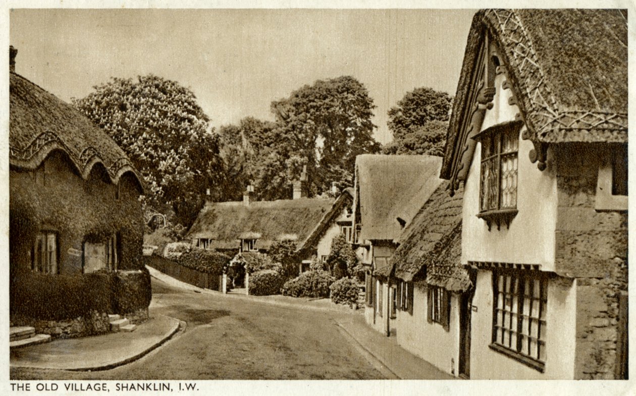 Het oude dorp, Shanklin, Isle of Wight, 20e eeuw door Unbekannt