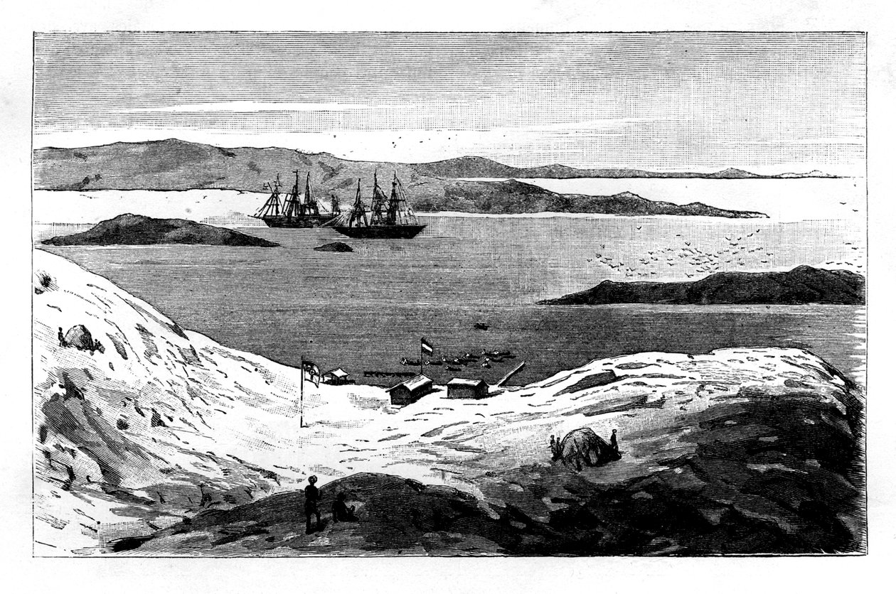 De haven van Angra Pequena, Namibië, 19e eeuw door Unbekannt