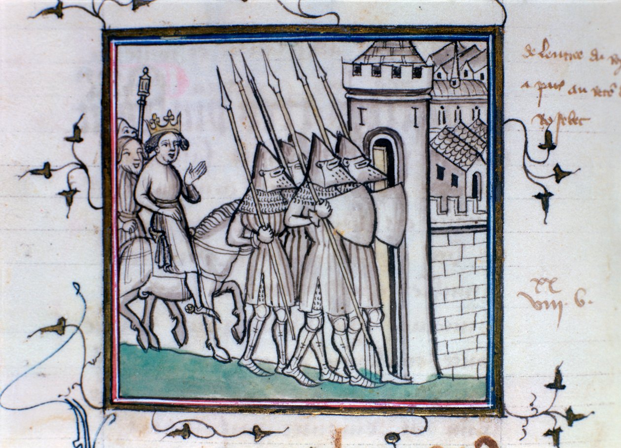 De terugkeer van Karel VI van Frankrijk na de Slag bij Roosebeke, 1382, 14e-15e eeuw door Unbekannt