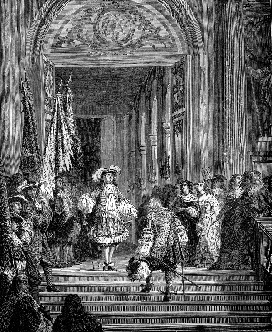 De terugkeer van de Grote Condé naar Versailles, 1674, 1882-1884 door Unbekannt