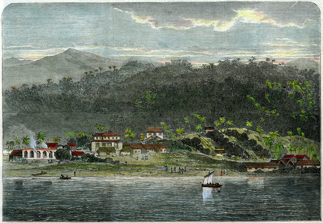 De stad Morant, Morant Bay, Jamaica, c1880 door Unbekannt