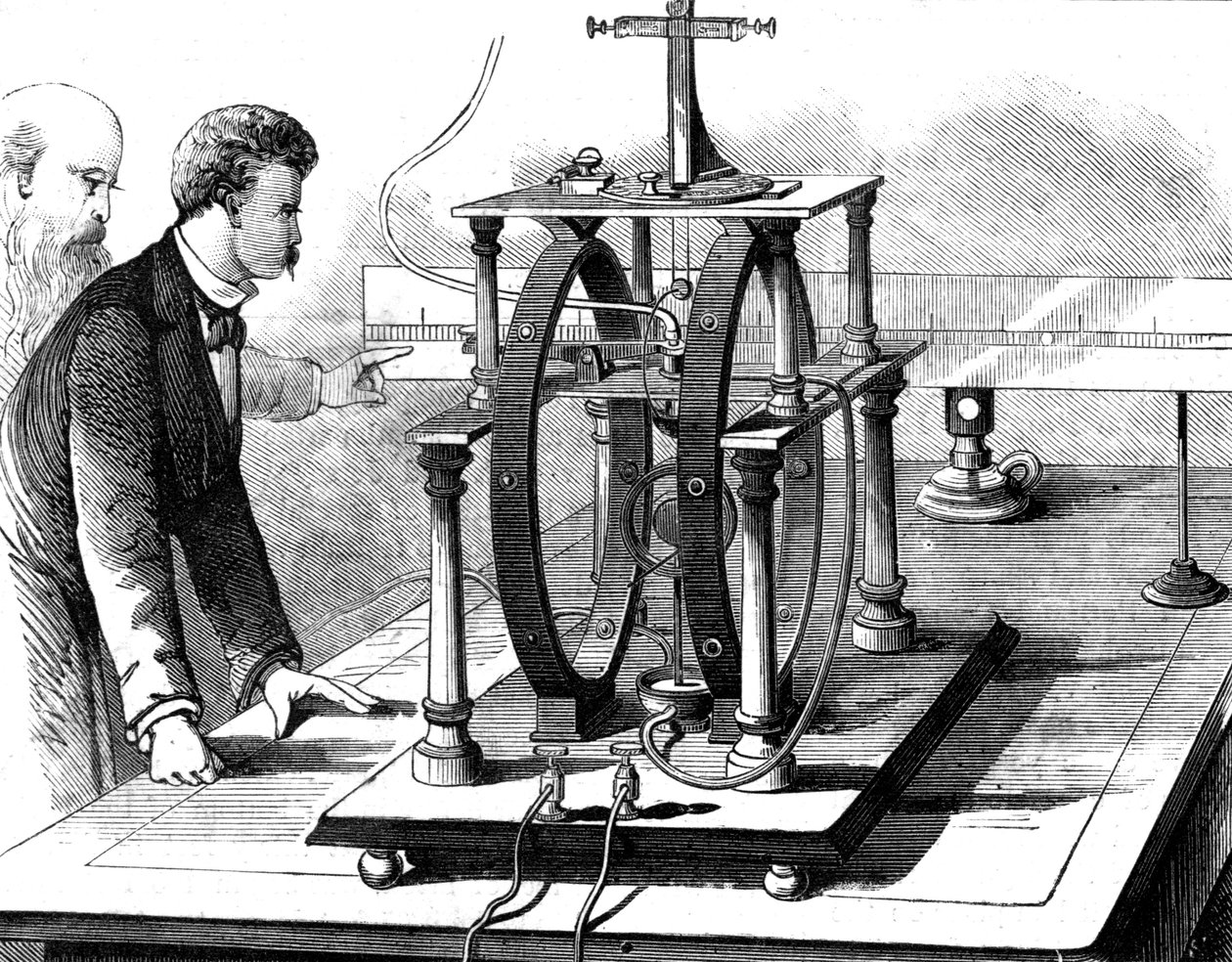 Thomas Edisons verbeterde vorm van JW Trowbridges elektrische dynamometer, 1879 door Unbekannt