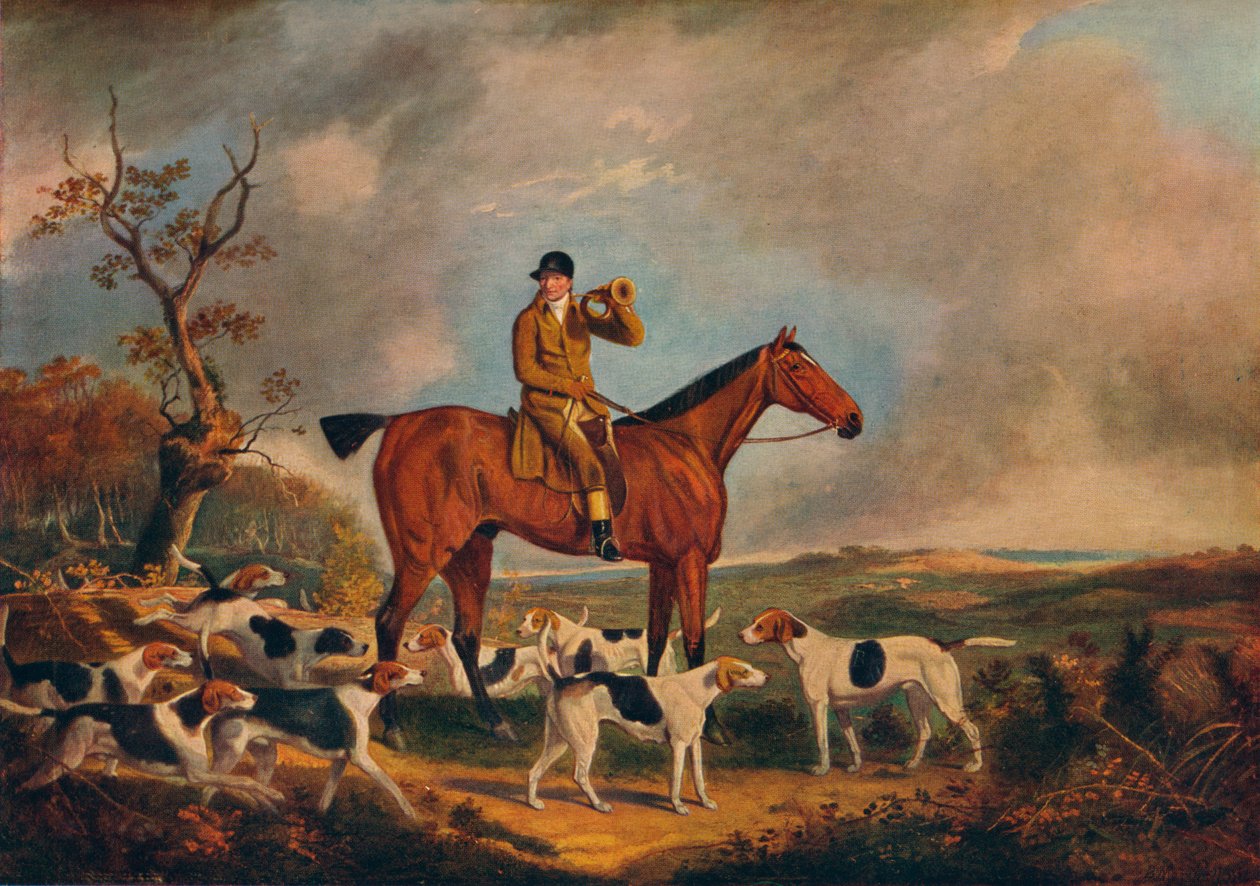 Thomas Oldaker op Pickle met zijn honden door Unbekannt