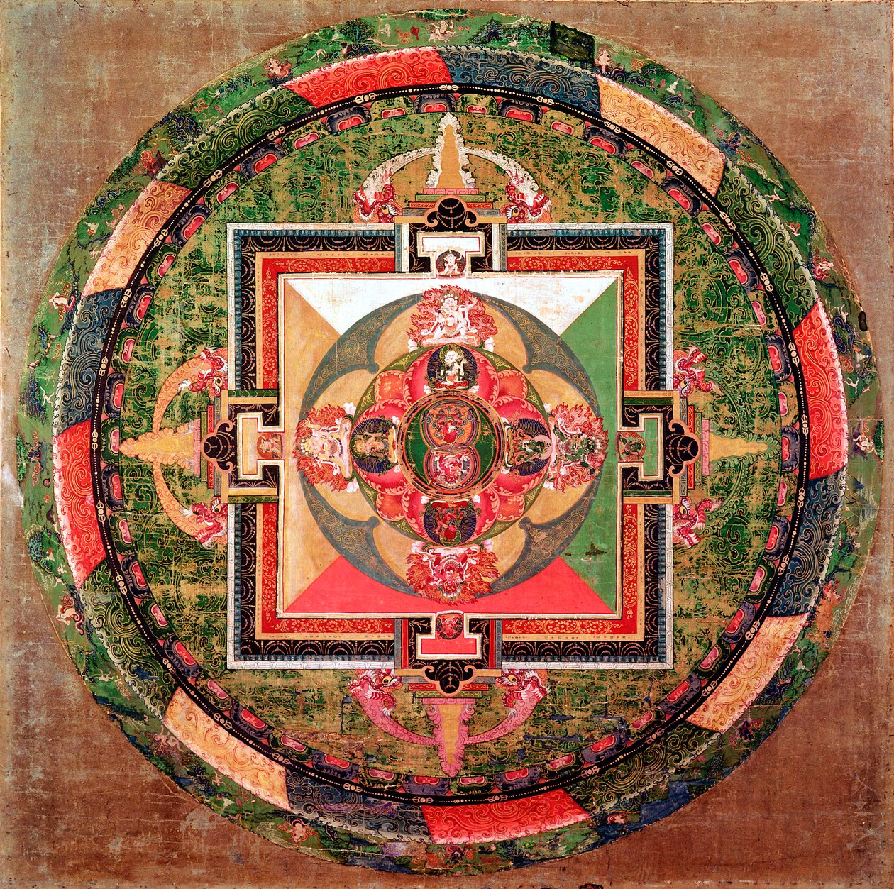 Tibetaanse Boeddhistische Mandala door Unbekannt