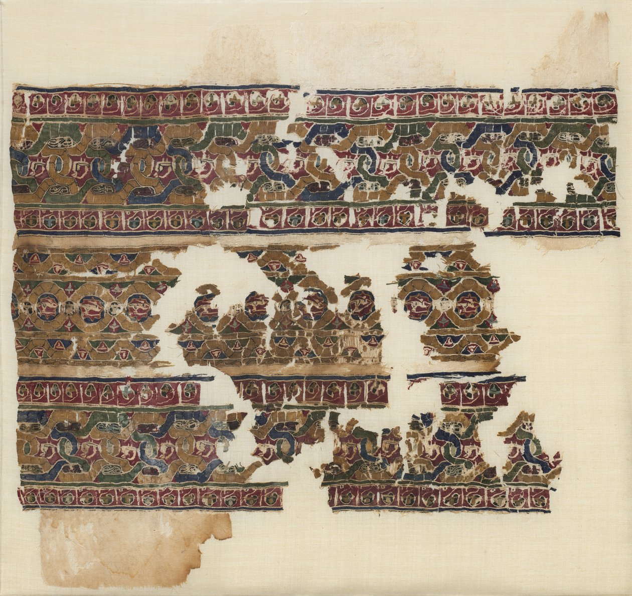 Tiraz met guilloche banden, 1075-1125 door Unbekannt