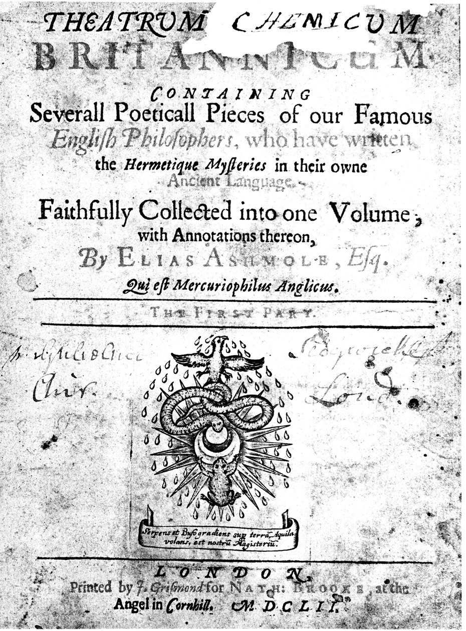 Titelpagina van Elias Ashmoles Theatrum Chemicum Britannicum, 1652 door Unbekannt