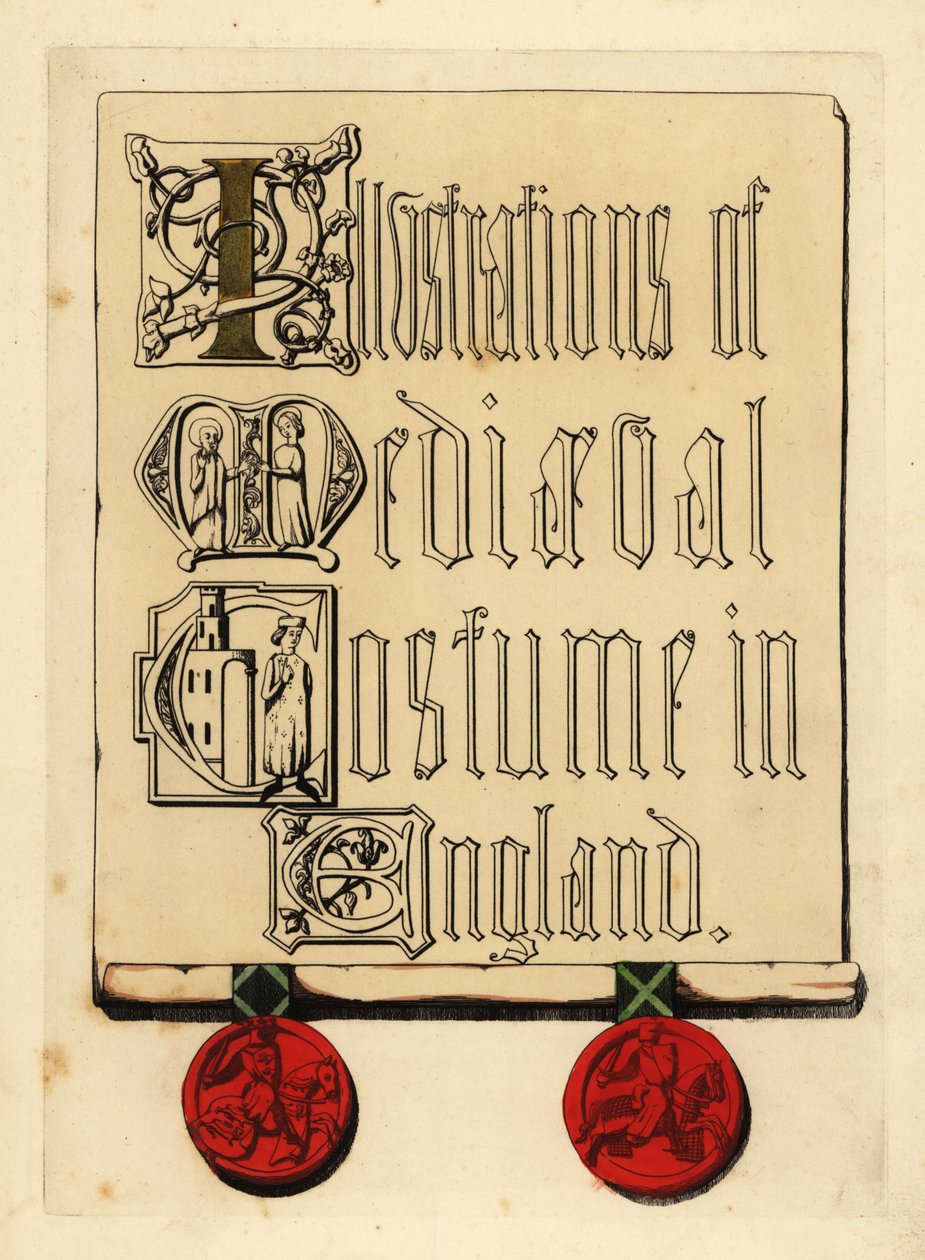 Titelpagina met verlichte letters en rode lakzegels door Unbekannt