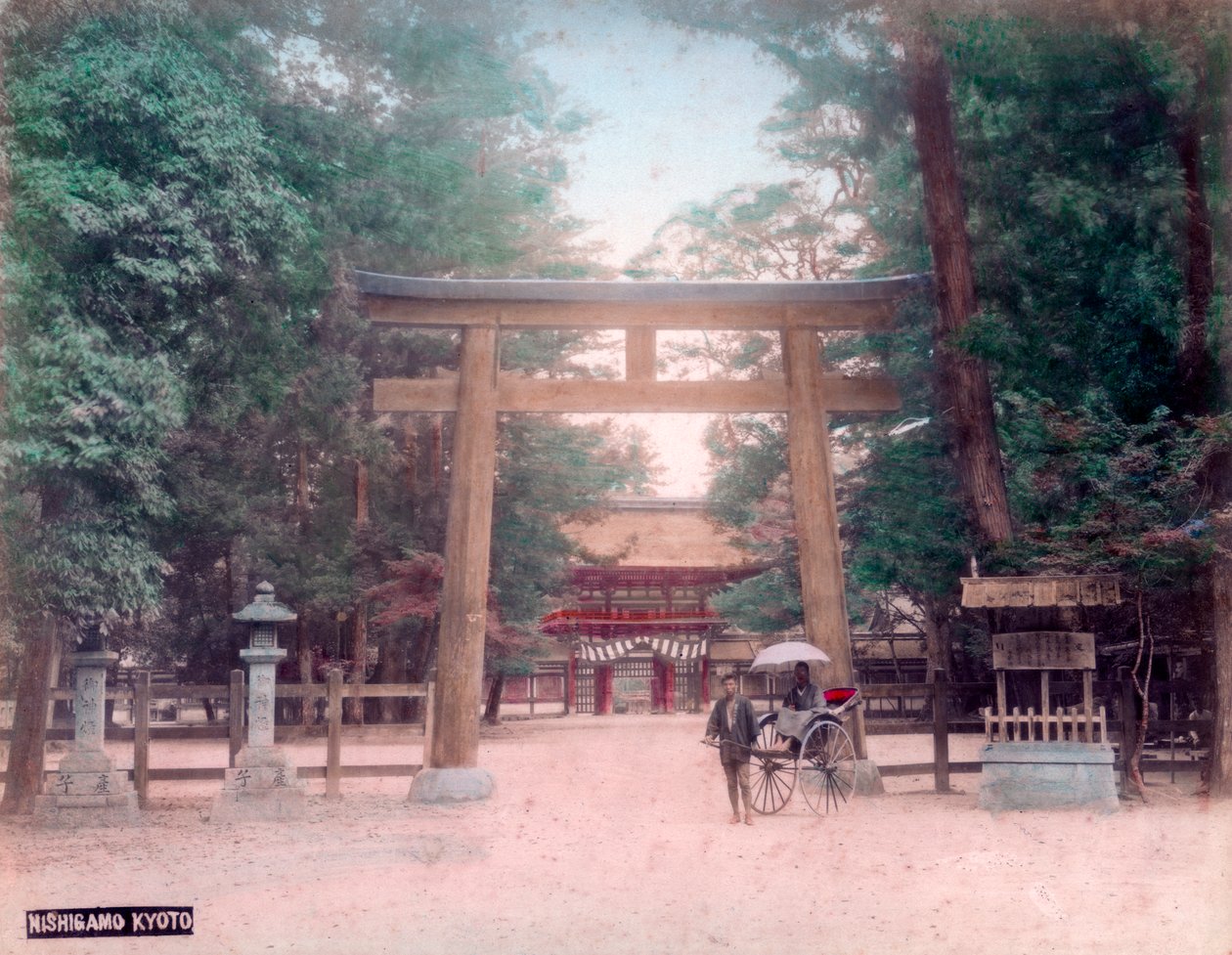 Torii, schrijnpoort, Nishigamo, Kyoto, Japan door Unbekannt