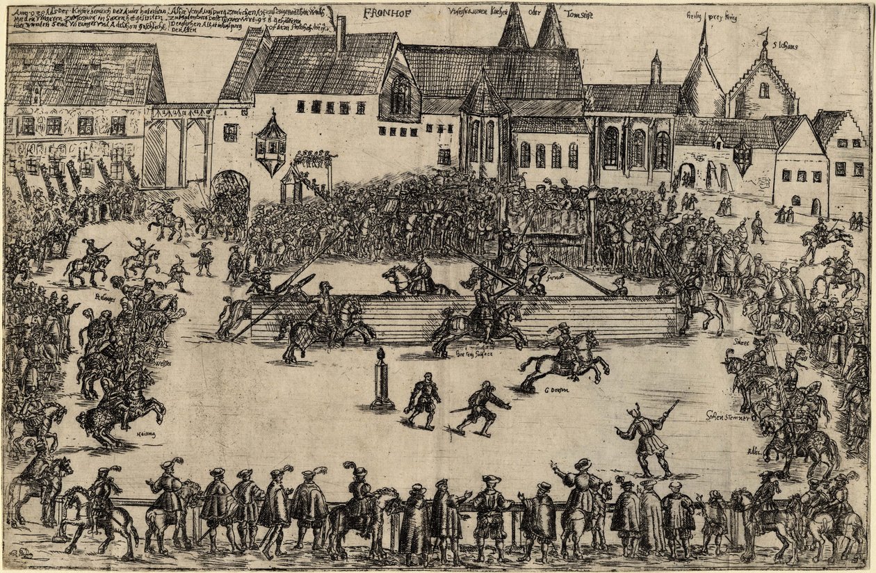 Toernooi in de tijd van Hendrik I de Vogelaar 938, ca. 1575 door Unbekannt