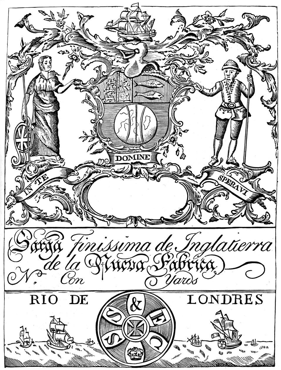 Handelslabel van de South Sea Company (18e eeuw, 1894) door Unbekannt