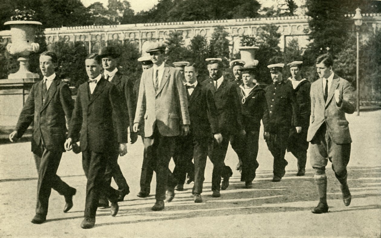 Training van rekruten in de Royal Naval Volunteer Reserve, Eerste Wereldoorlog, 1914, ca. 1920 door Unbekannt