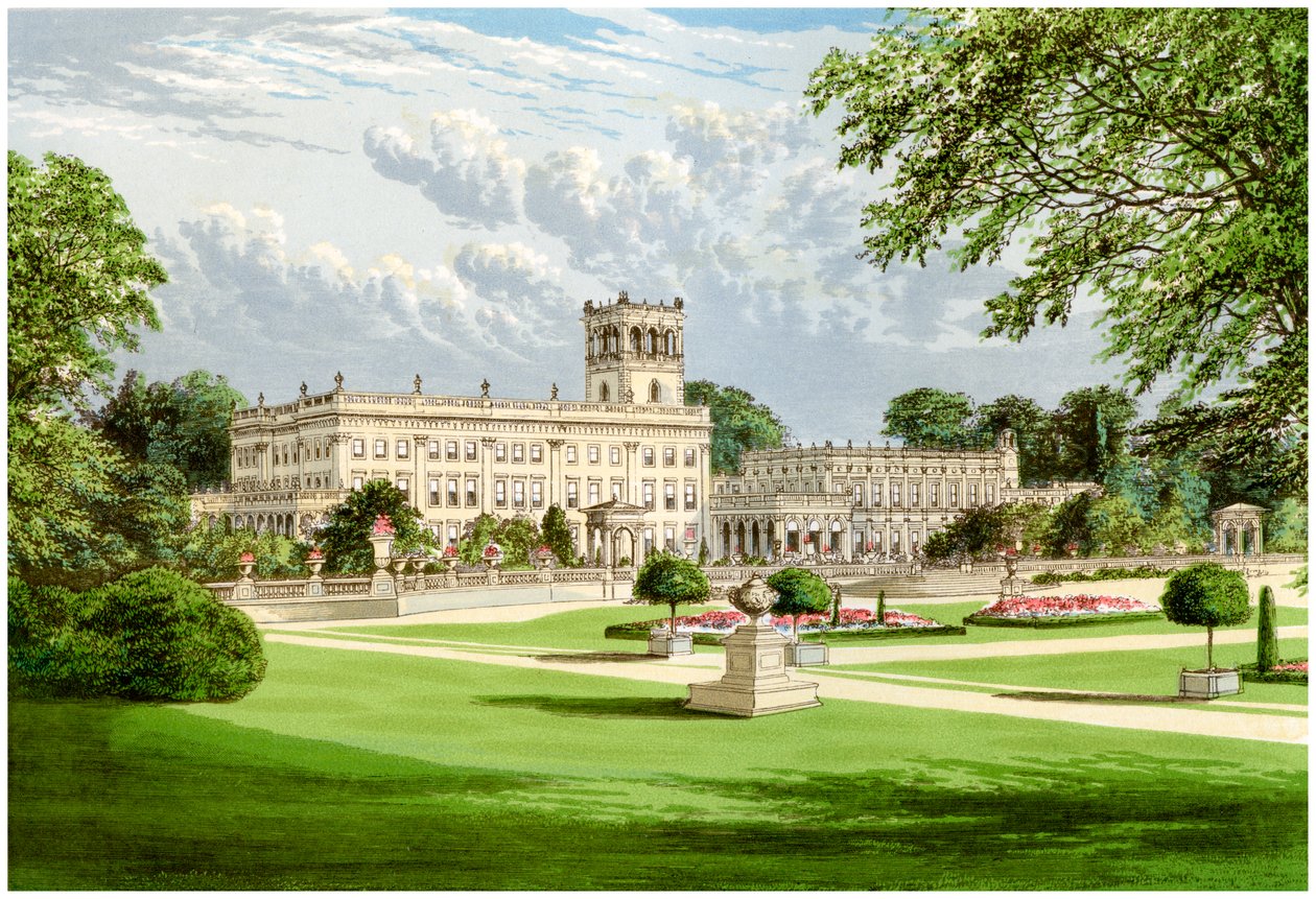 Trentham Hall, Staffordshire, huis van de Hertog van Sutherland, c1880 door Unbekannt