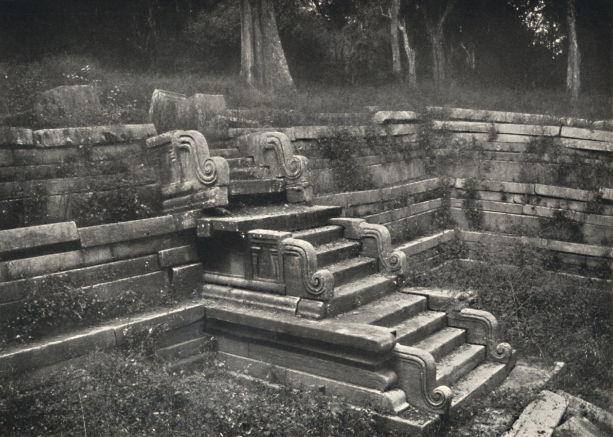 Trap in een gemetseld bad, Anuradhapura, 1926 door Unbekannt