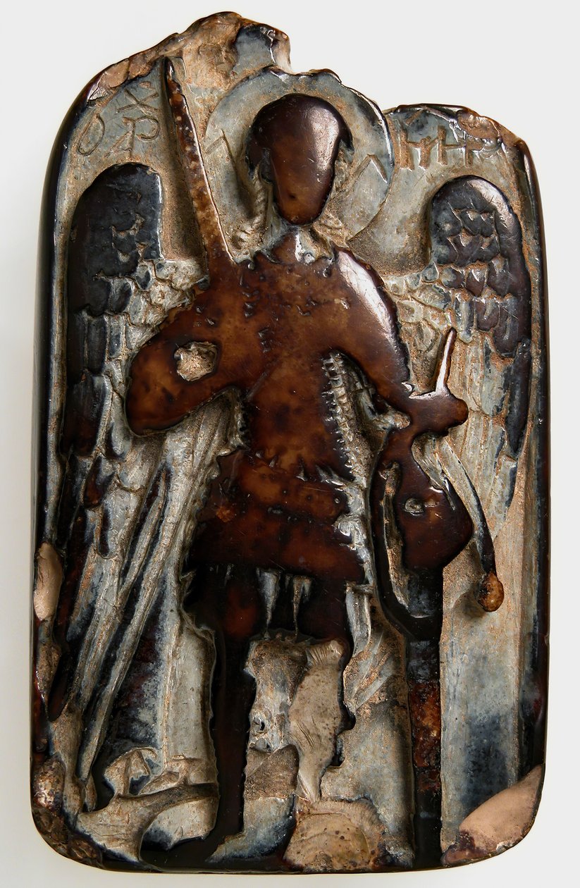 Twee-zijdige Hanger met de Aartsengel Michaël en Daniël in de Leeuwenkuil, Byzantijns door Unbekannt
