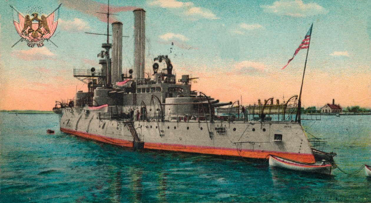 Amerikaans slagschip Iowa, ca. 1908 door Unbekannt