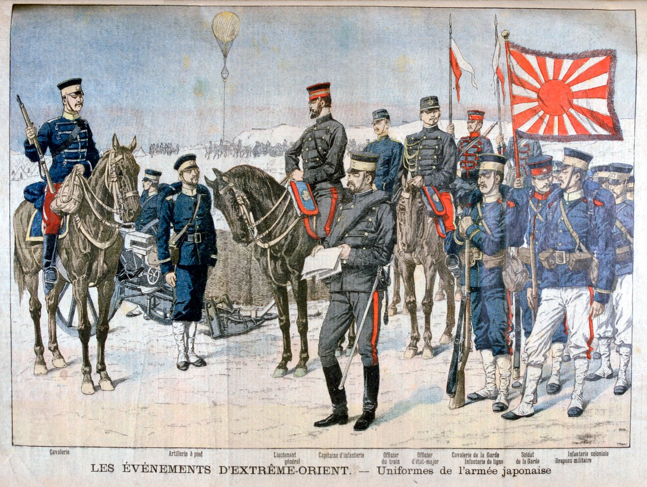 Uniformen van het Japanse leger, Mantsjoerije, 1904 door Unbekannt