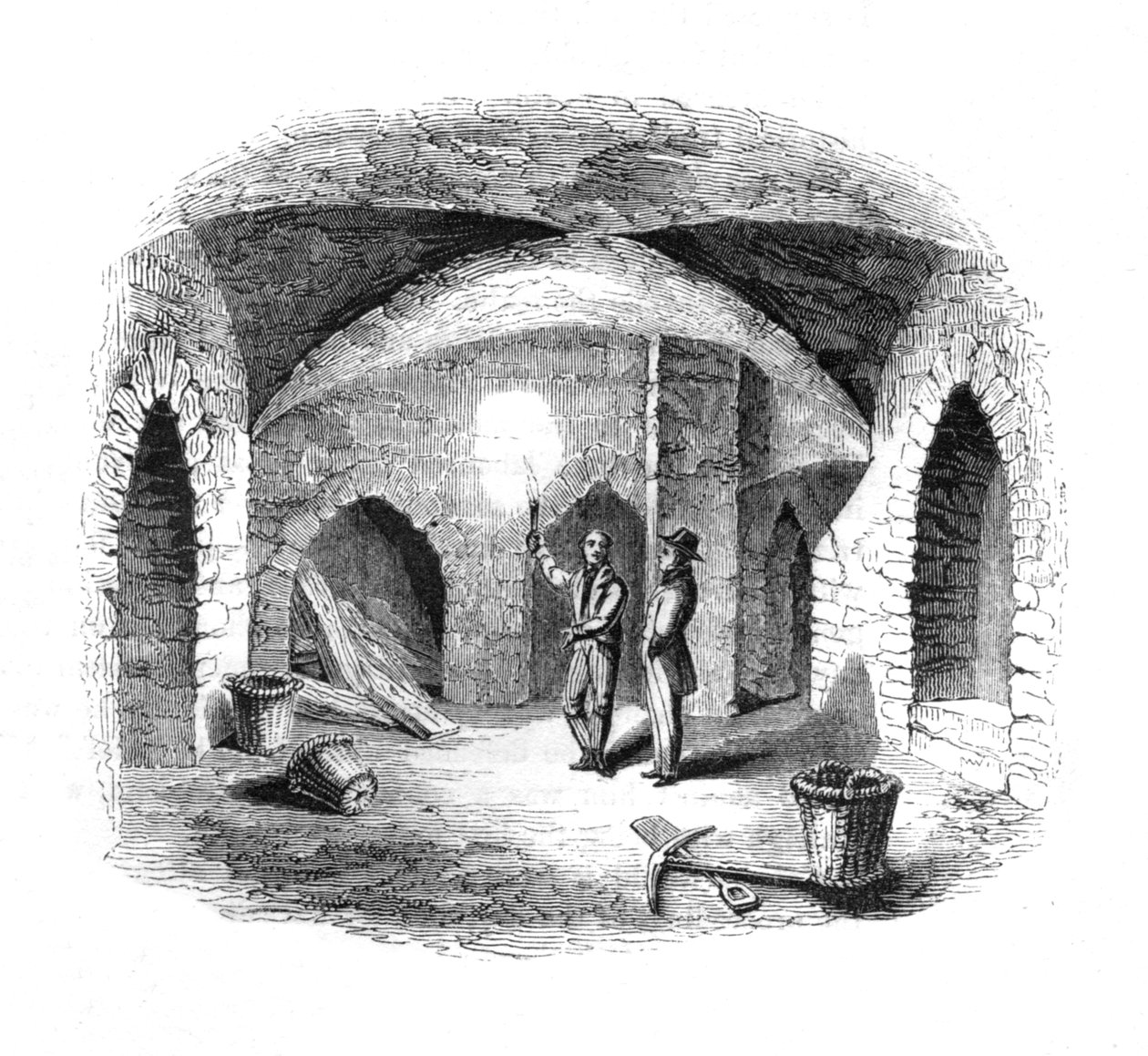 Gewelf onder het Oude Hogerhuis, 1845 door Unbekannt