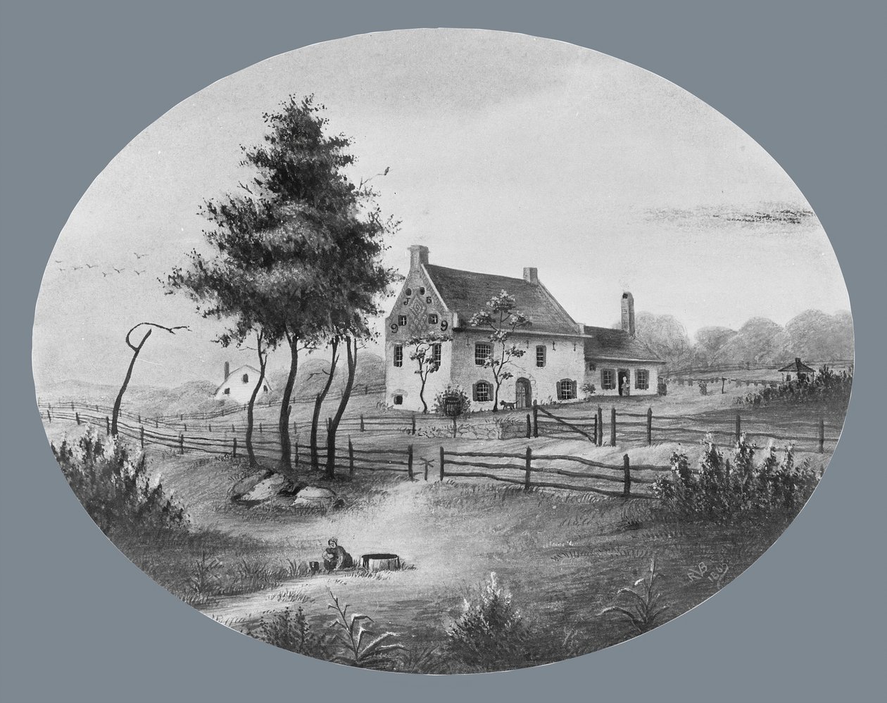 Vechte House in Gowannus, Brooklyn, New York, 1865 door Unbekannt