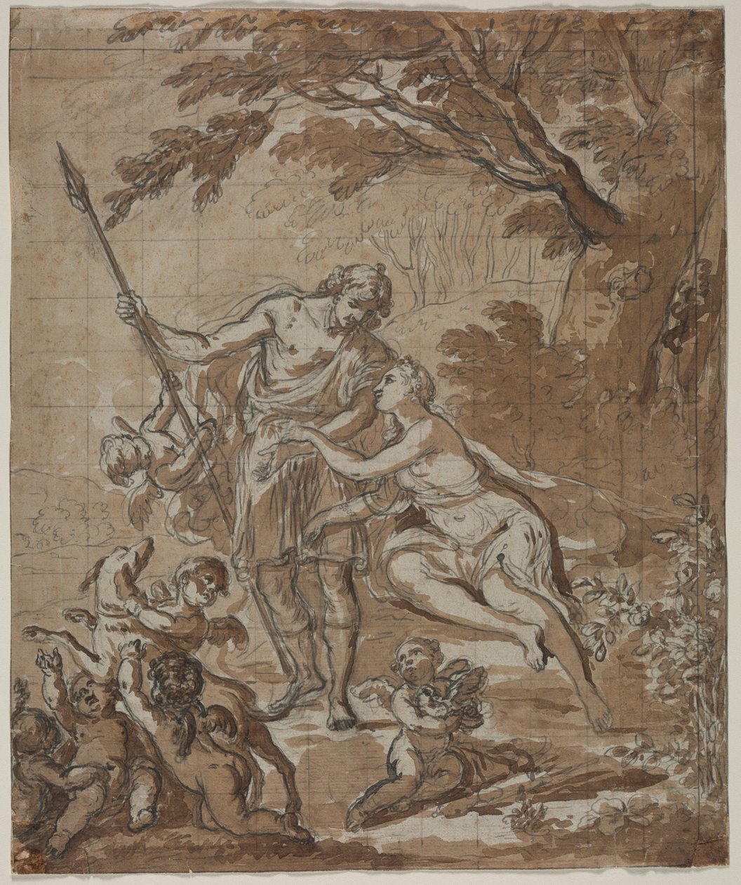 Venus en Adonis, 1713 door Unbekannt