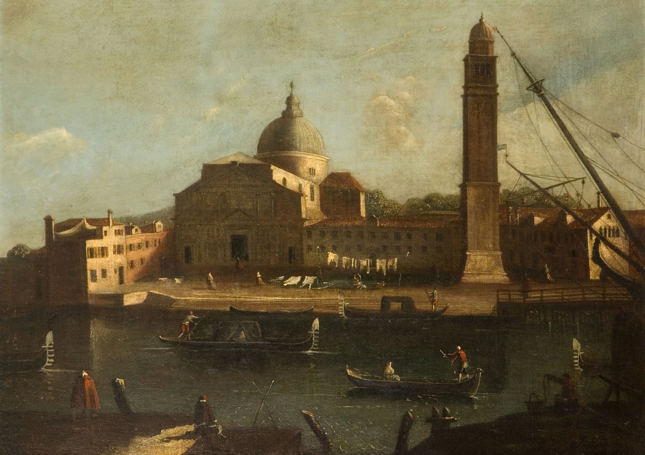 Uitzicht op Venetië - De kerk van Il Redentore door Unbekannt