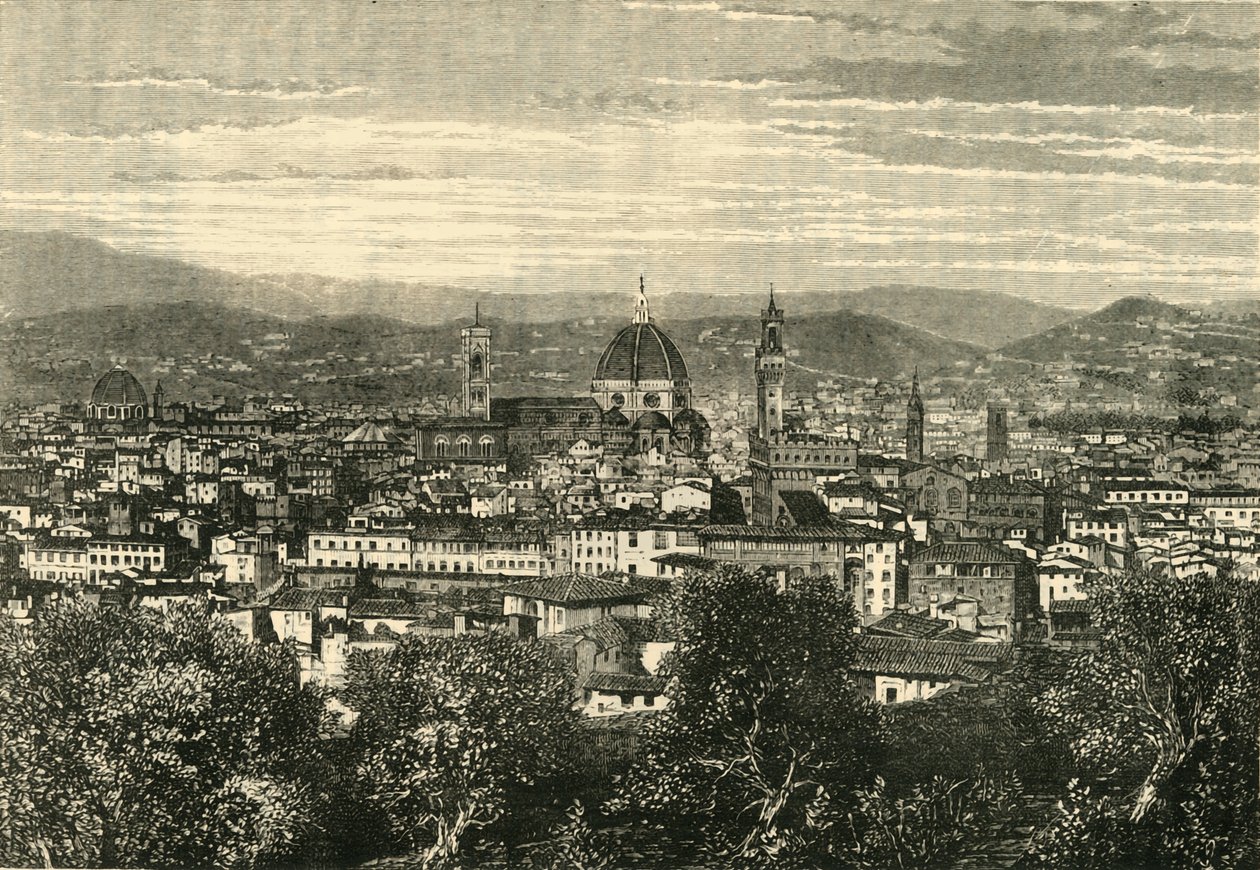 Uitzicht op Florence vanaf de Belvedere door Unbekannt