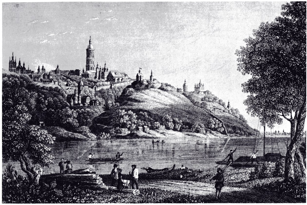 Gezicht op Kiev, 1835 door Unbekannt