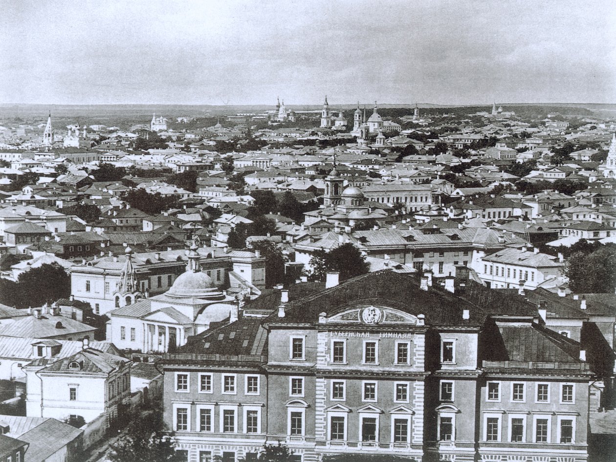 Uitzicht op Moskou vanaf de Ivan de Grote Klokkentoren, Rusland, 1884 door Unbekannt