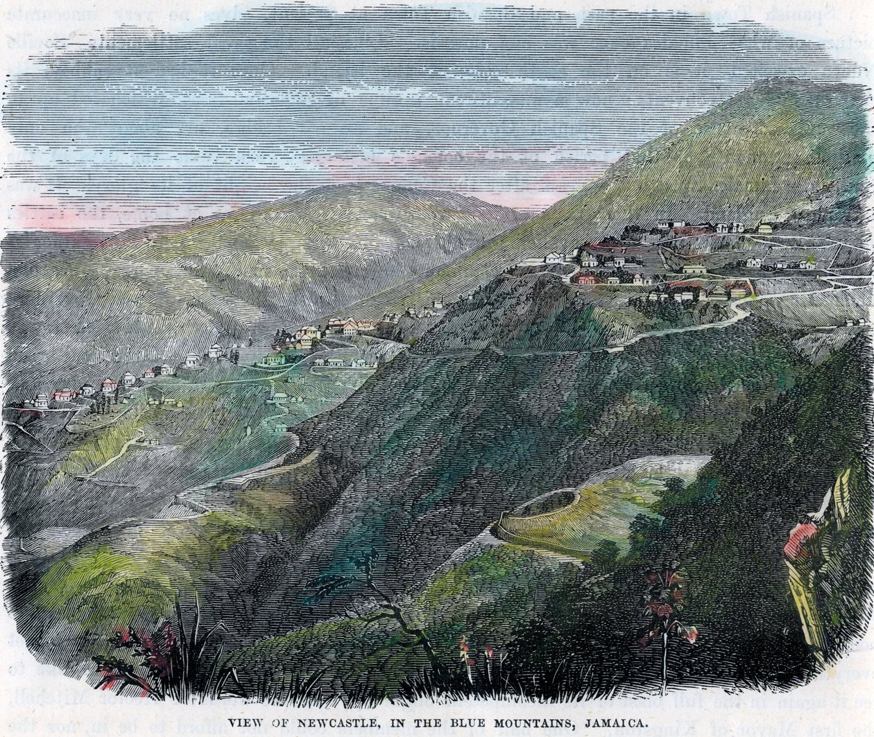 Uitzicht op Newcastle, in de Blue Mountains, Jamaica, ca. 1880 door Unbekannt