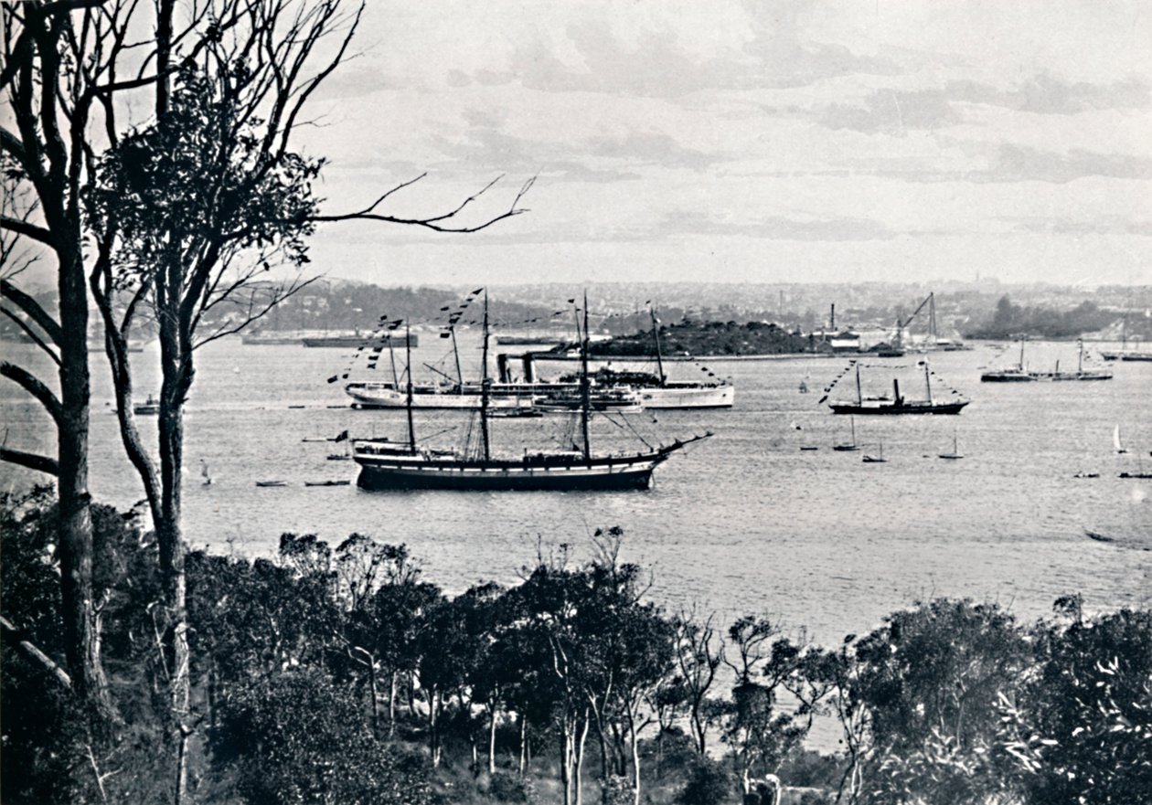 Uitzicht op de haven van Sydney vanaf North Shore, nr. 1, ca. 1900 door Unbekannt