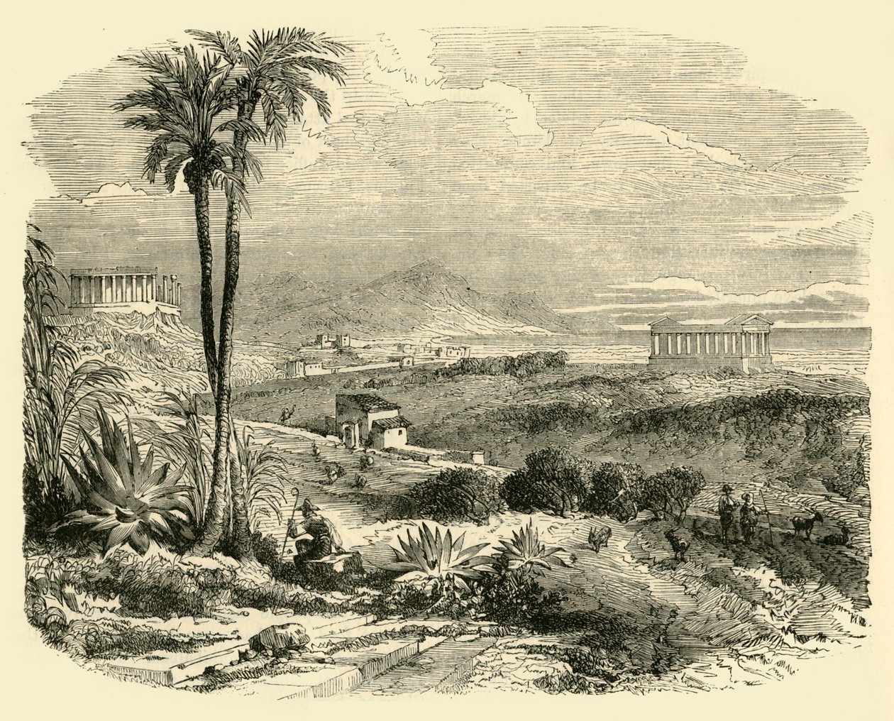Uitzicht op de kust van Sicilië, 1890 door Unbekannt