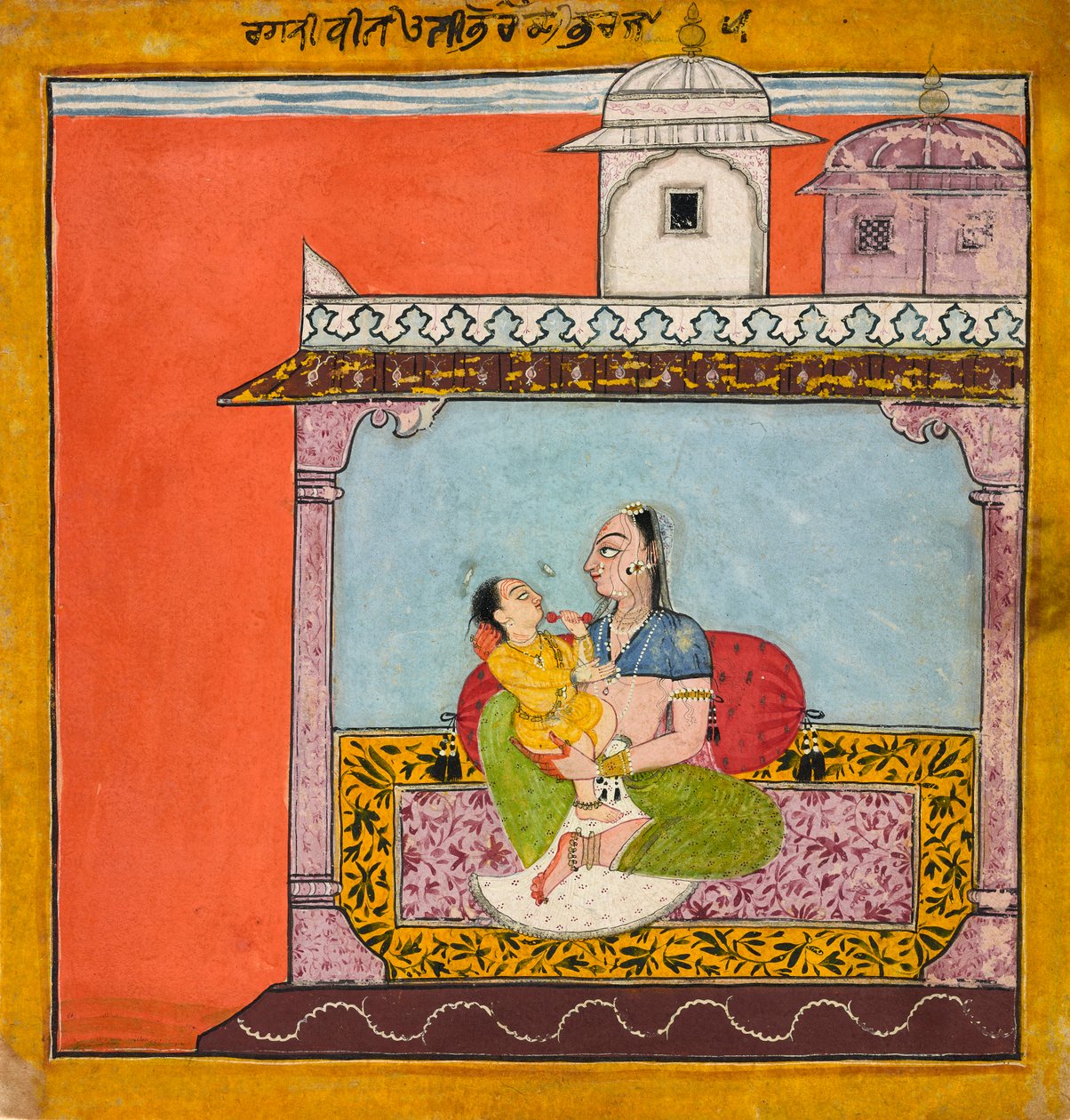 Vilaval Ragini, uit een Ragamala, ca. 1690-95 door Unbekannt
